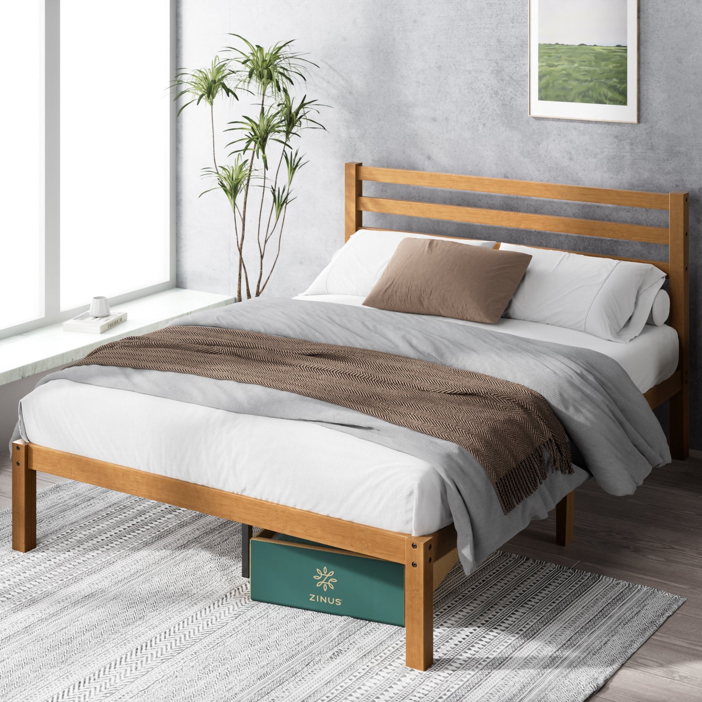 Dipan Tempat Tidur Kayu Zinus Leah