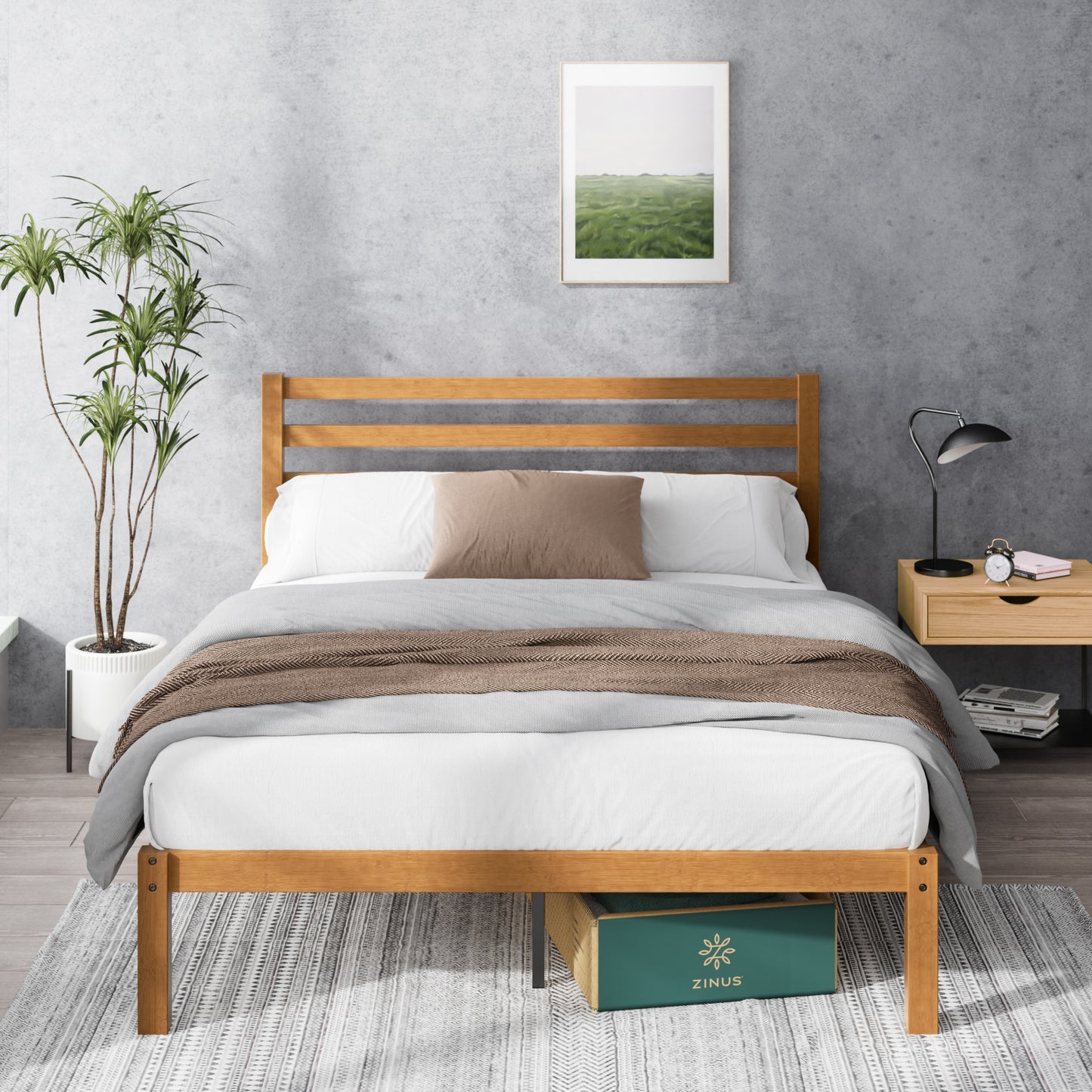 Dipan Tempat Tidur Kayu Zinus Leah