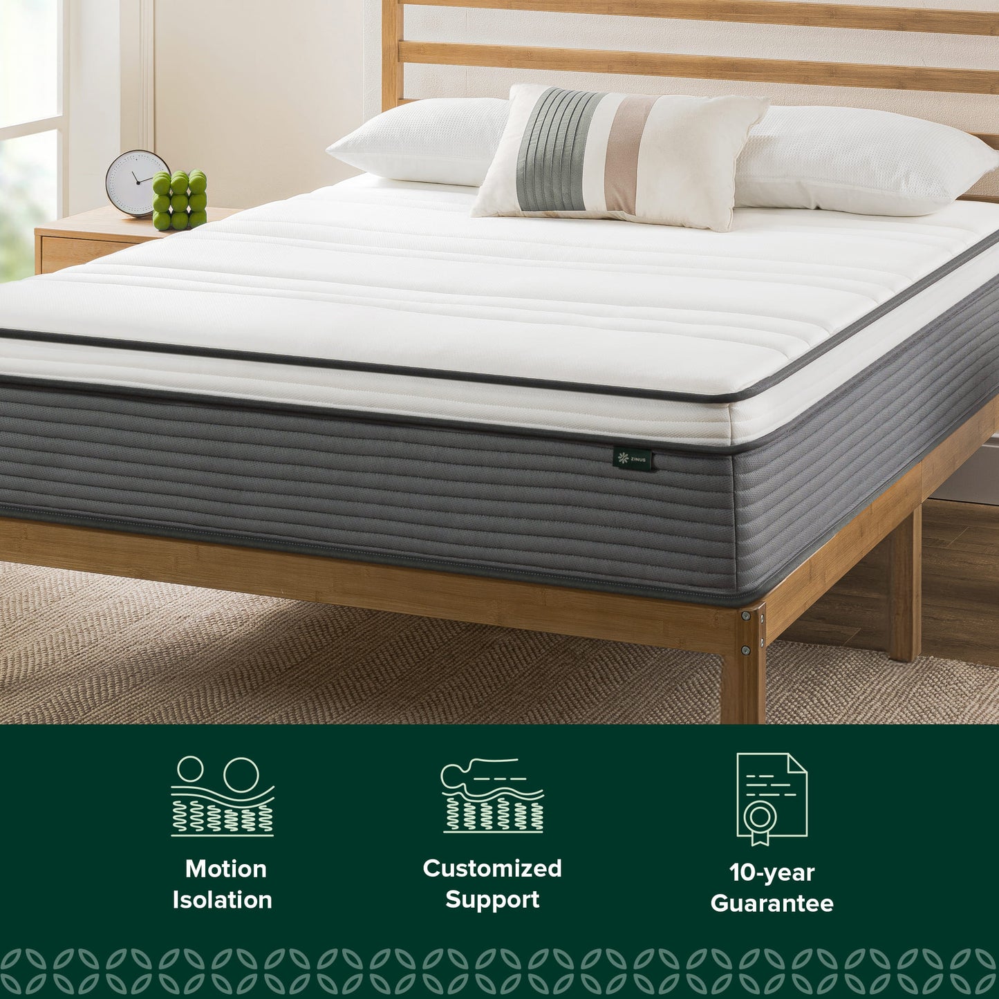 Kasur Spring Bed Zinus Plush Top