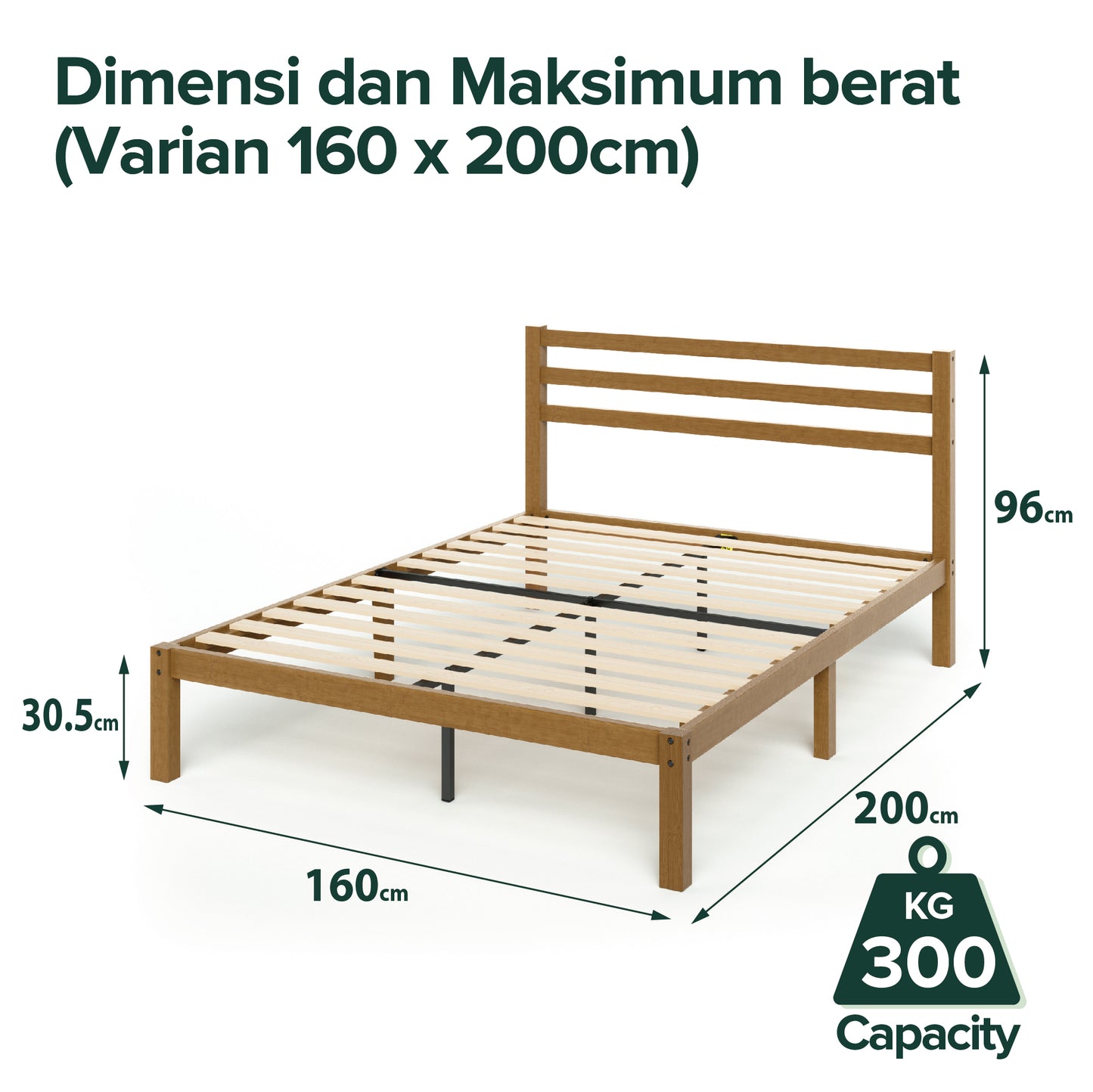 Dipan Tempat Tidur Kayu Zinus Leah