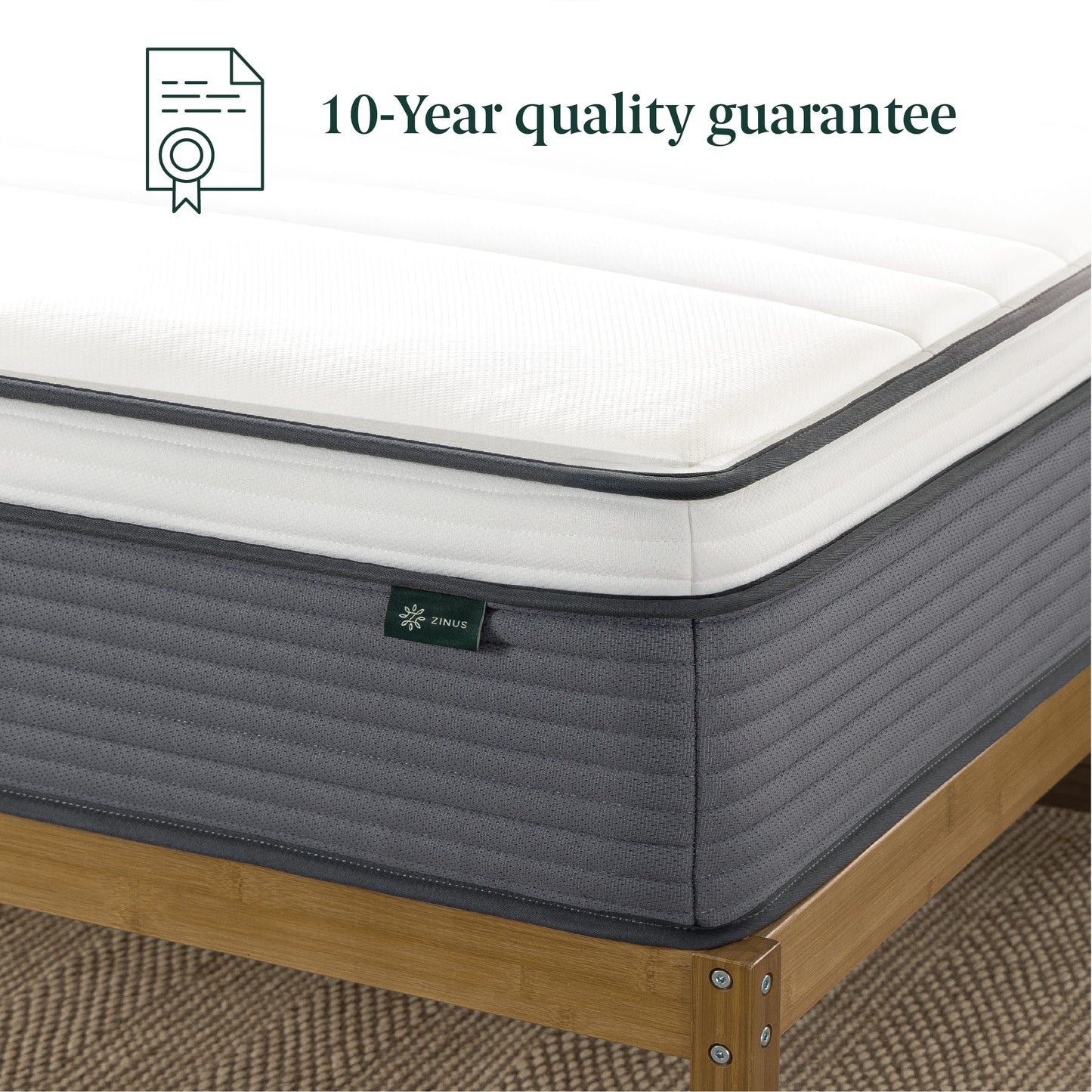 Kasur Spring Bed Zinus Plush Top