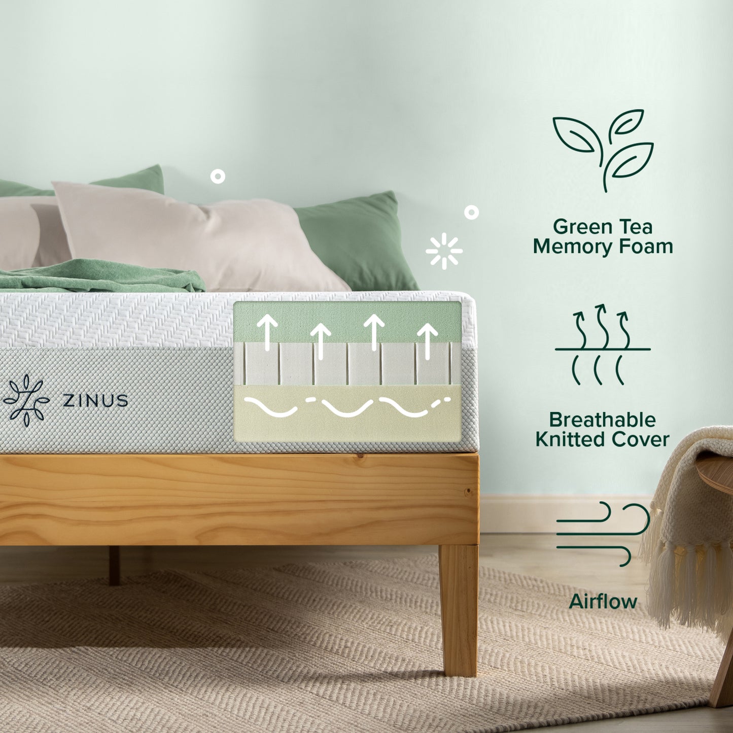Kasur Busa Green Tea Luxe Memory Foam