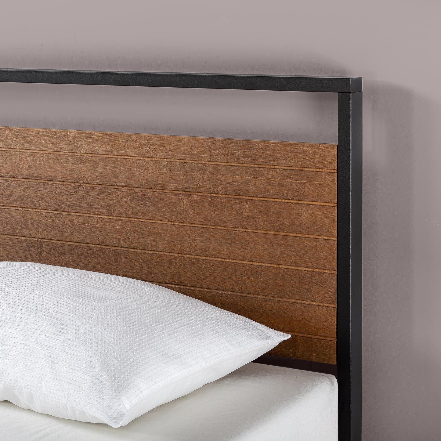 Tempat Tidur Dipan Zinus Suzanne Sandaran Kayu Bambu