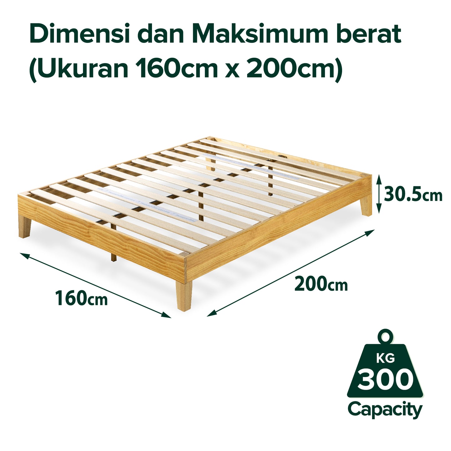 Tempat Tidur Dipan Kayu Zinus Bella