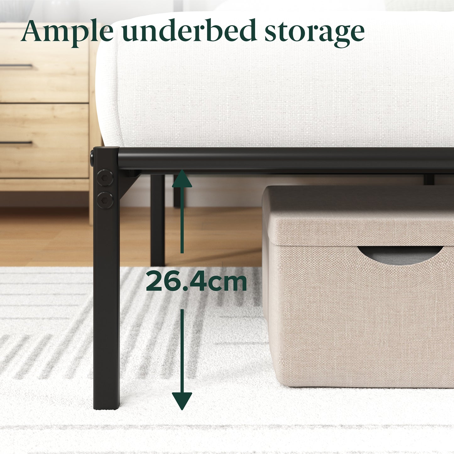 Dipan Ranjang Tidur Zinus Mira Minimalis Ranjang Besi In a Box